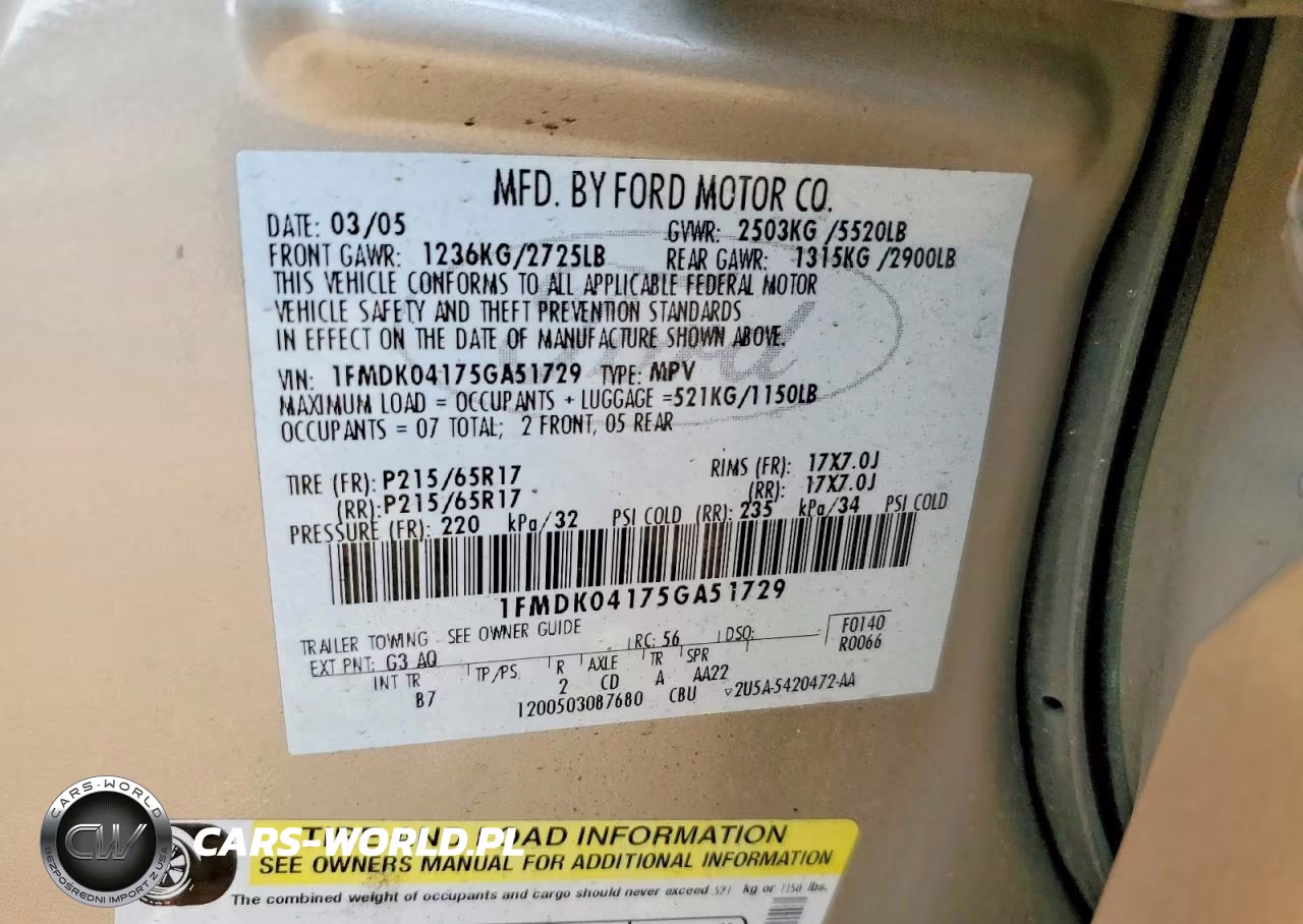 2005 Ford Freestyle Se VIN:1FMDK04175GA51729 - 13