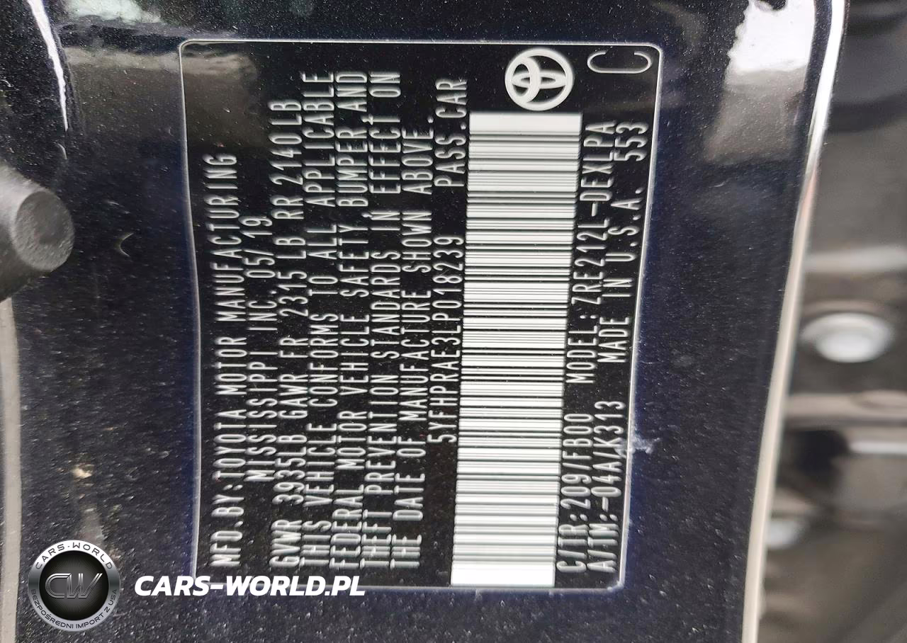 2020 Toyota Corolla Le VIN:5YFHPRAE3LP018239 - 12