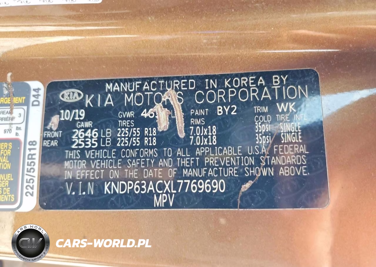 2020 Kia Sportage S VIN:KNDP63ACXL7769690 - 13
