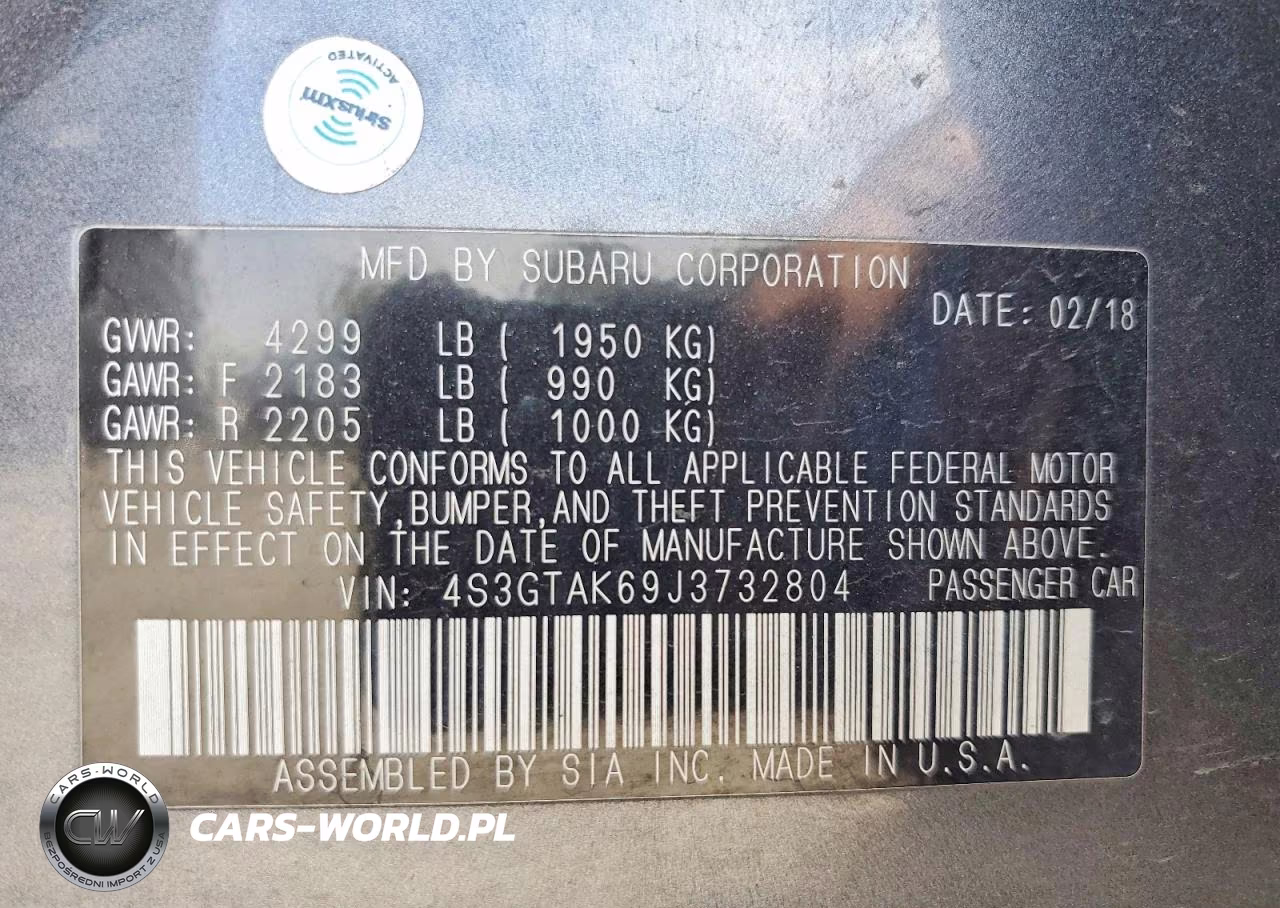 2018 Subaru Impreza Sport VIN:4S3GTAK69J3732804 - 12