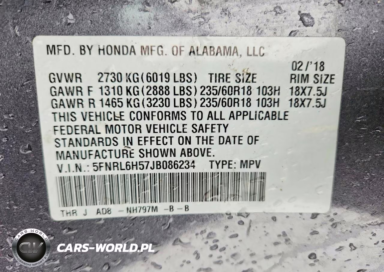 2018 Honda Odyssey Ex VIN:5FNRL6H57JB086234 - 13