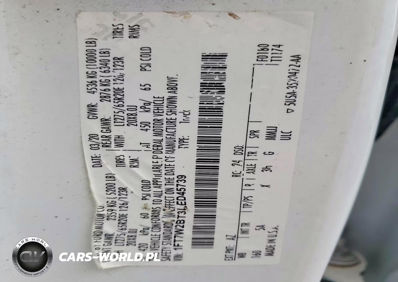 2020 Ford F250 Super Duty VIN:1FT7W2BT3LED45739 - 12