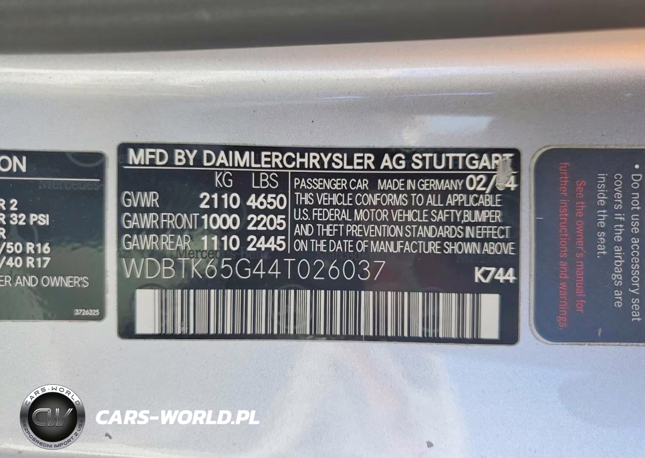 2004 Mercedes-Benz Clk 320 VIN:WDBTK65G44T026037 - 12