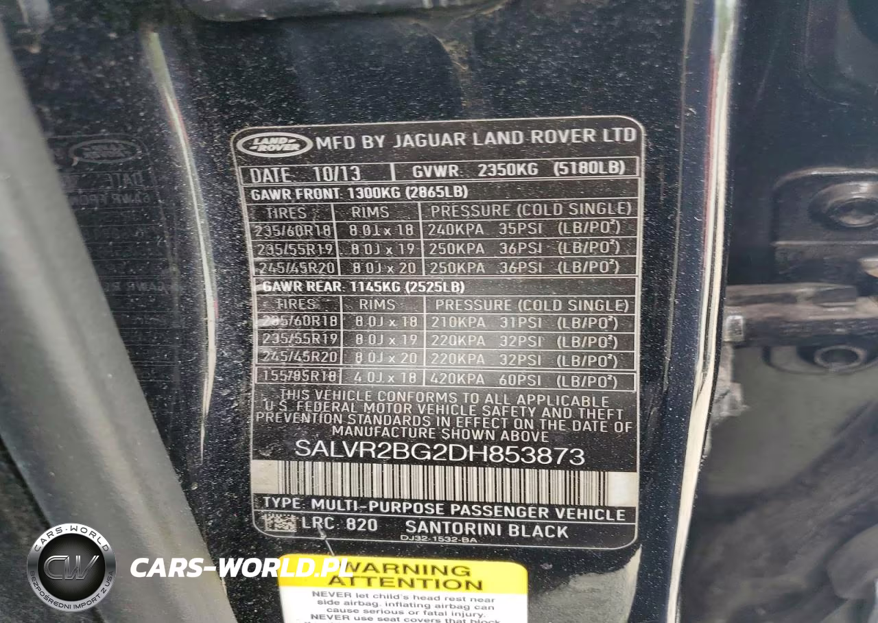 2013 Land Rover Range Rover Evoque Pure Premium VIN:SALVR2BG2DH853873 - 13