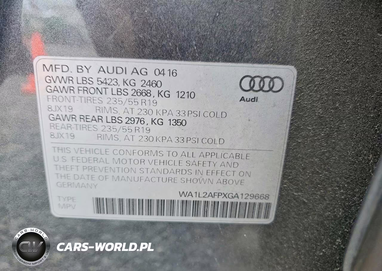 2016 Audi Q5 Premium Plus VIN:WA1L2AFPXGA129668 - 13