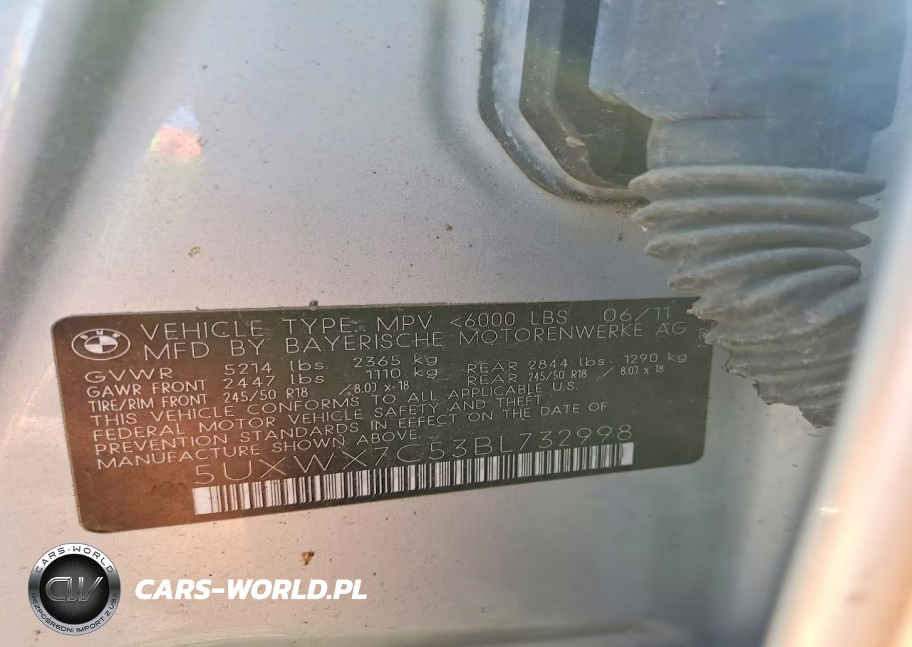 2011 BMW X3 xDrive35I VIN:5UXWX7C53BL732998 - 13