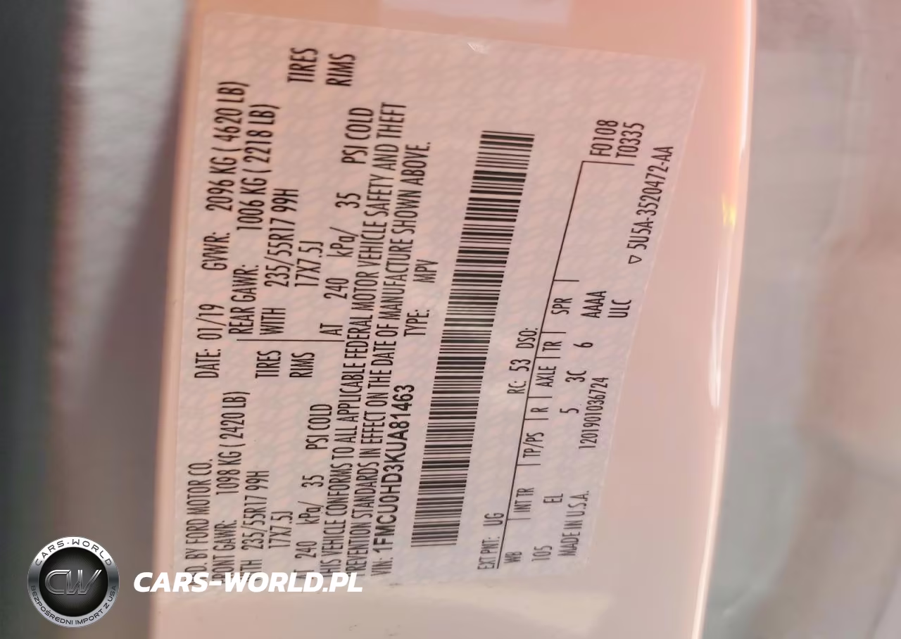 2019 Ford Escape Sel VIN:1FMCU0HD3KUA81463 - 12