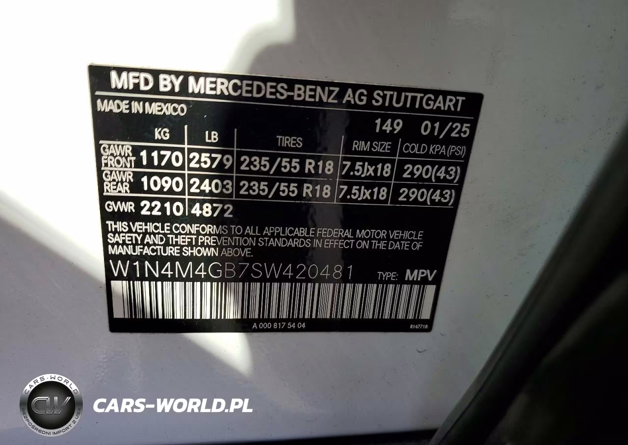 2025 Mercedes-Benz Glb 250 VIN:W1N4M4GB7SW420481 - 12