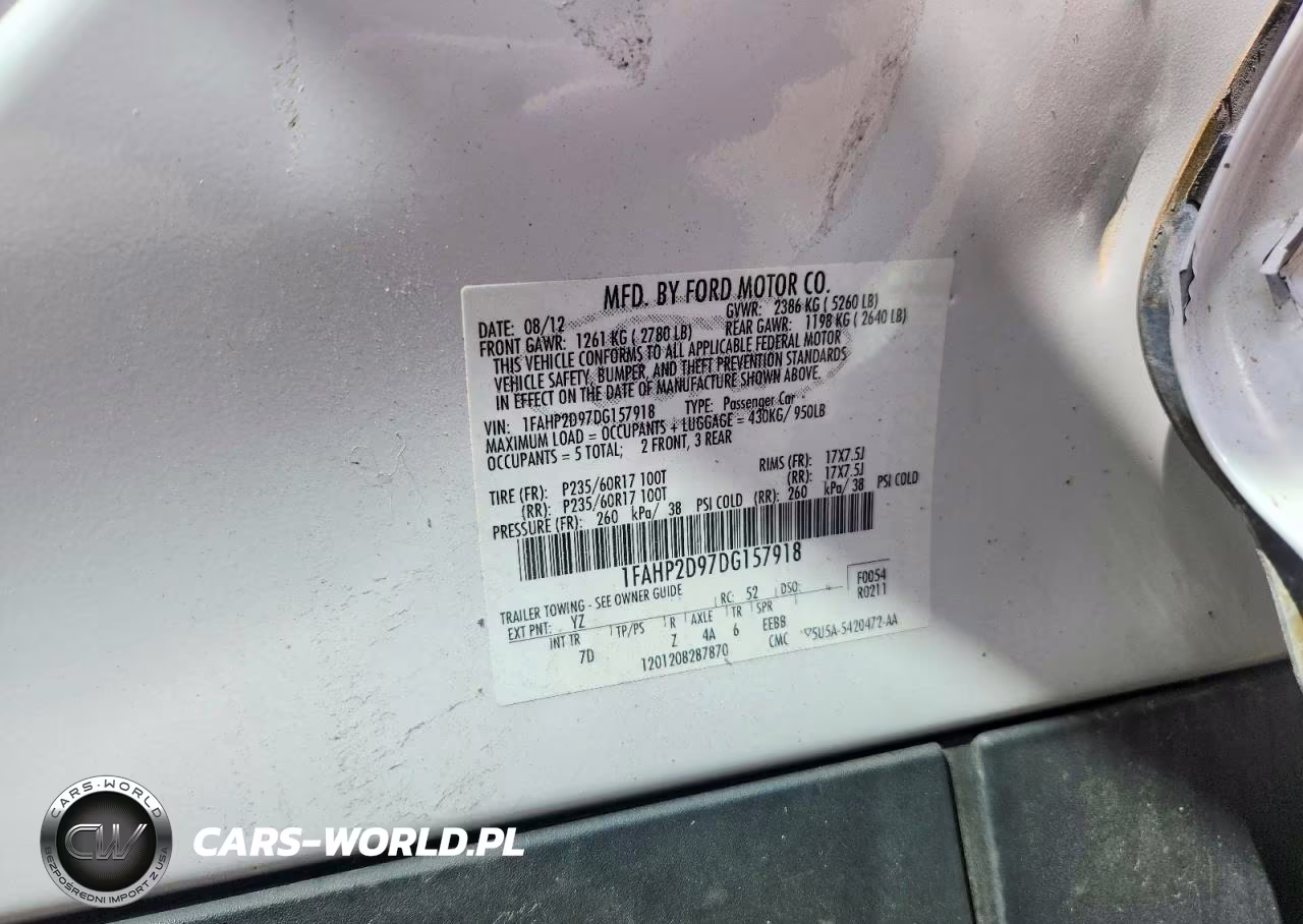2013 Ford Taurus Se VIN:1FAHP2D97DG157918 - 12