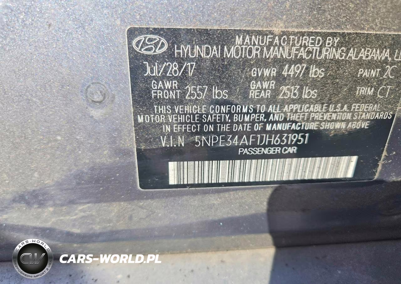 2018 Hyundai Sonata Sport VIN:5NPE34AF1JH631951 - 12