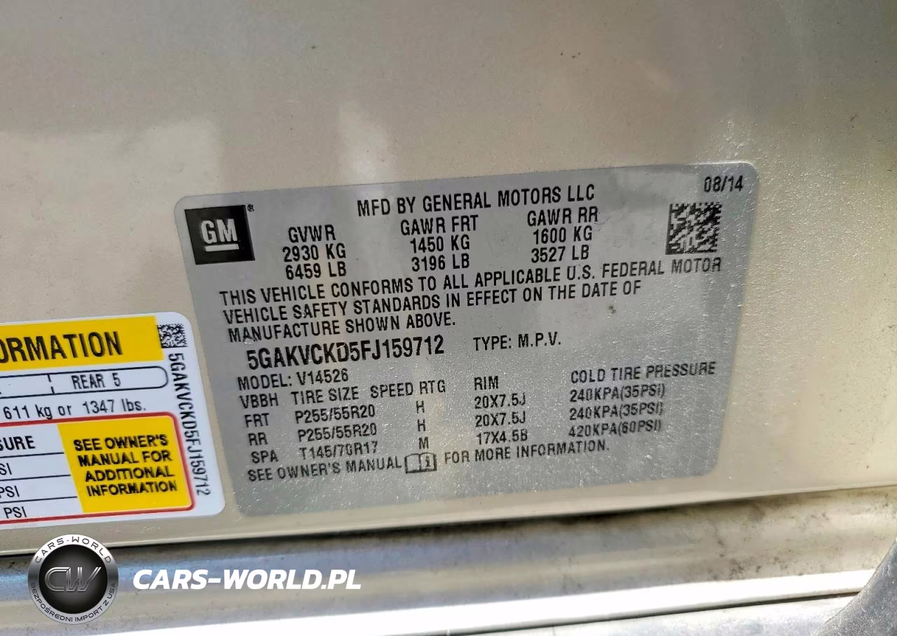 2015 Buick Enclave VIN:5GAKVCKD5FJ159712 - 13