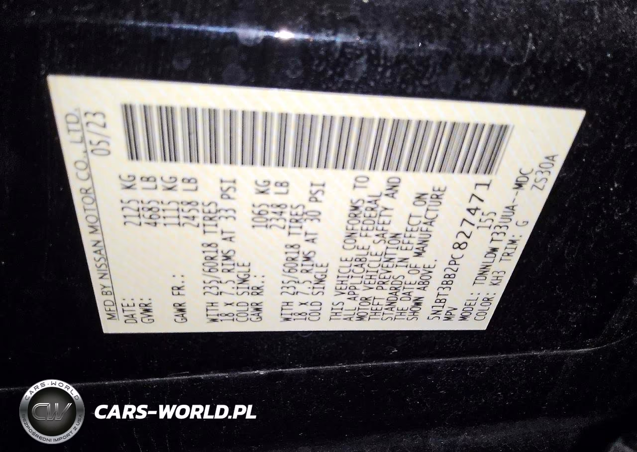 2023 Nissan Rogue Sv VIN:5N1BT3BB2PC827471 - 13