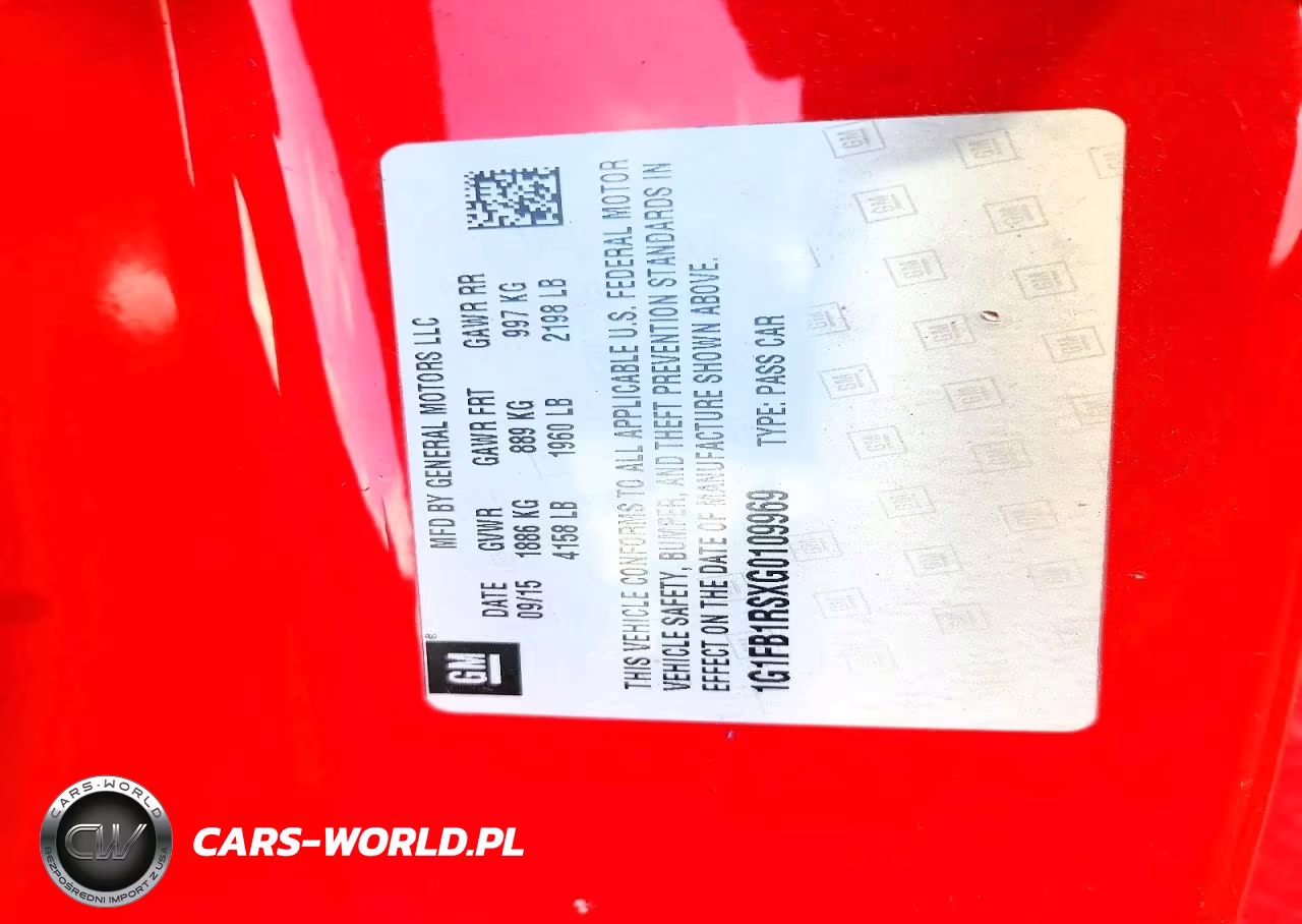 2016 Chevrolet Camaro Lt VIN:1G1FB1RSXG0109969 - 12