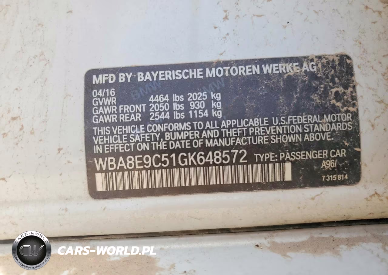 2016 BMW 328I VIN:WBA8E9C51GK648572 - 12