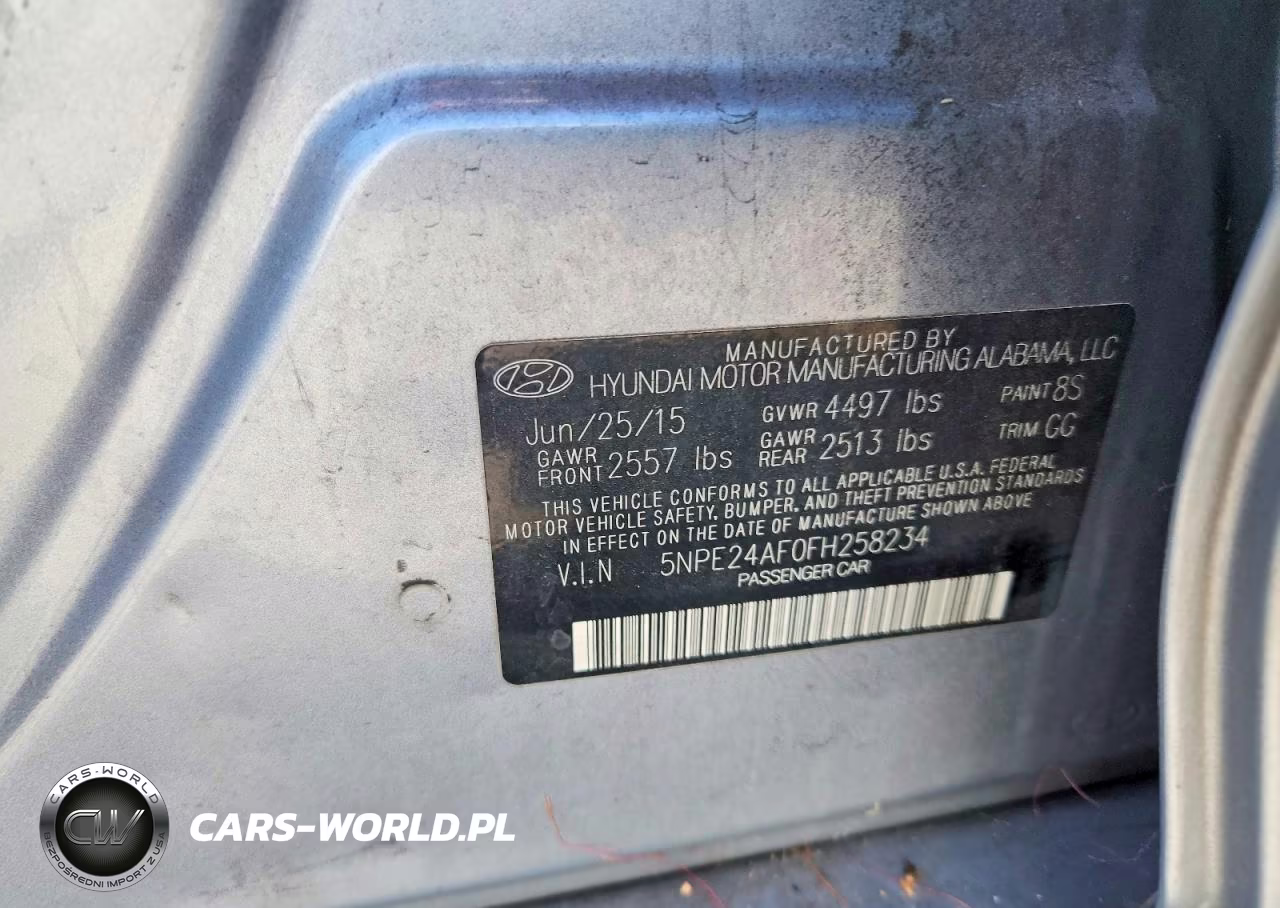 2015 Hyundai Sonata Se VIN:5NPE24AF0FH258234 - 12
