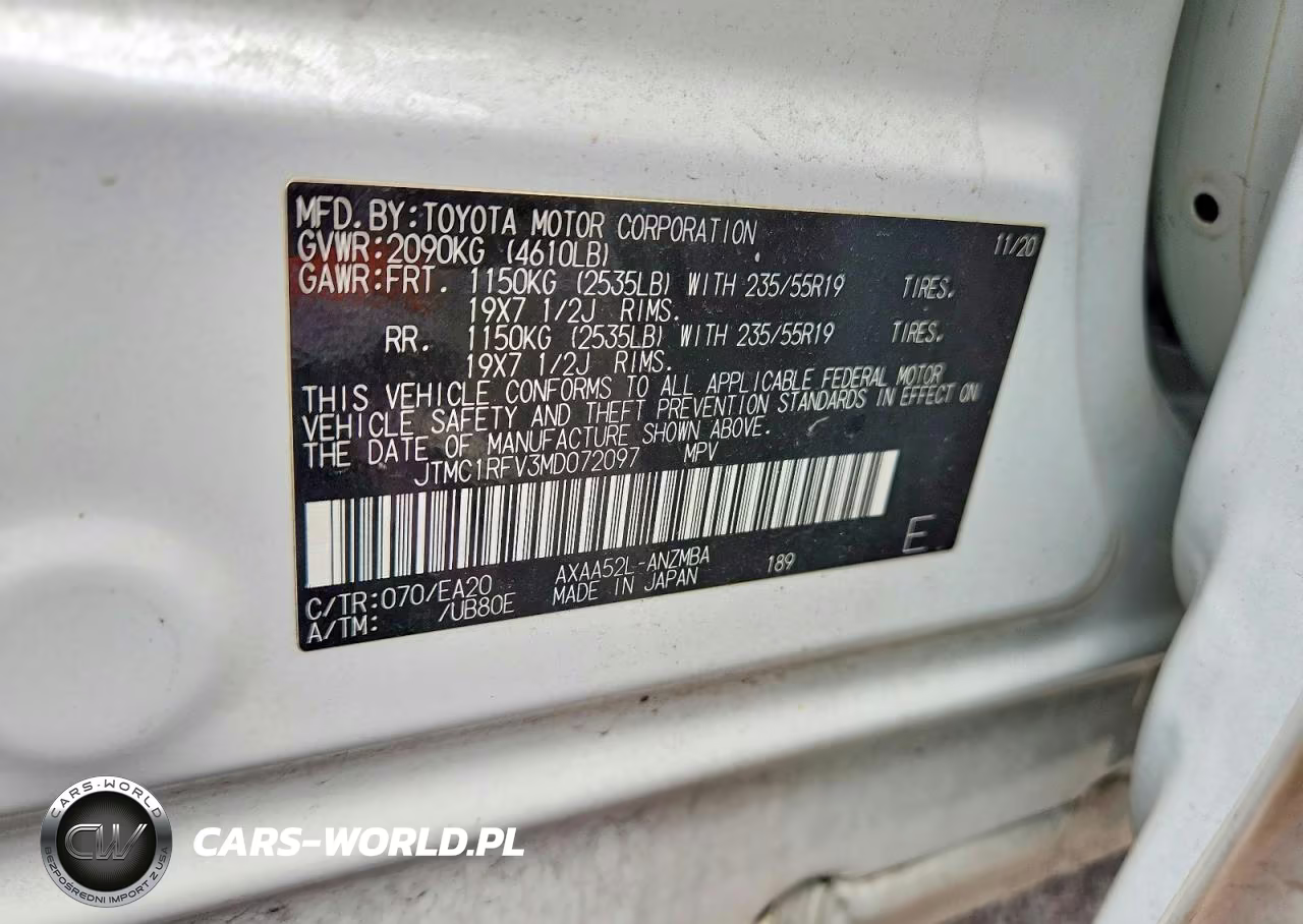 2021 Toyota Rav4 Xle Premium VIN:JTMC1RFV3MD072097 - 14