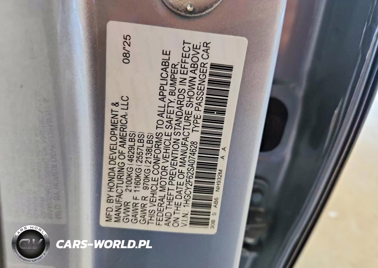 2025 Honda Accord Hybrid Exl VIN:1HGCY2F62SA074628 - 12
