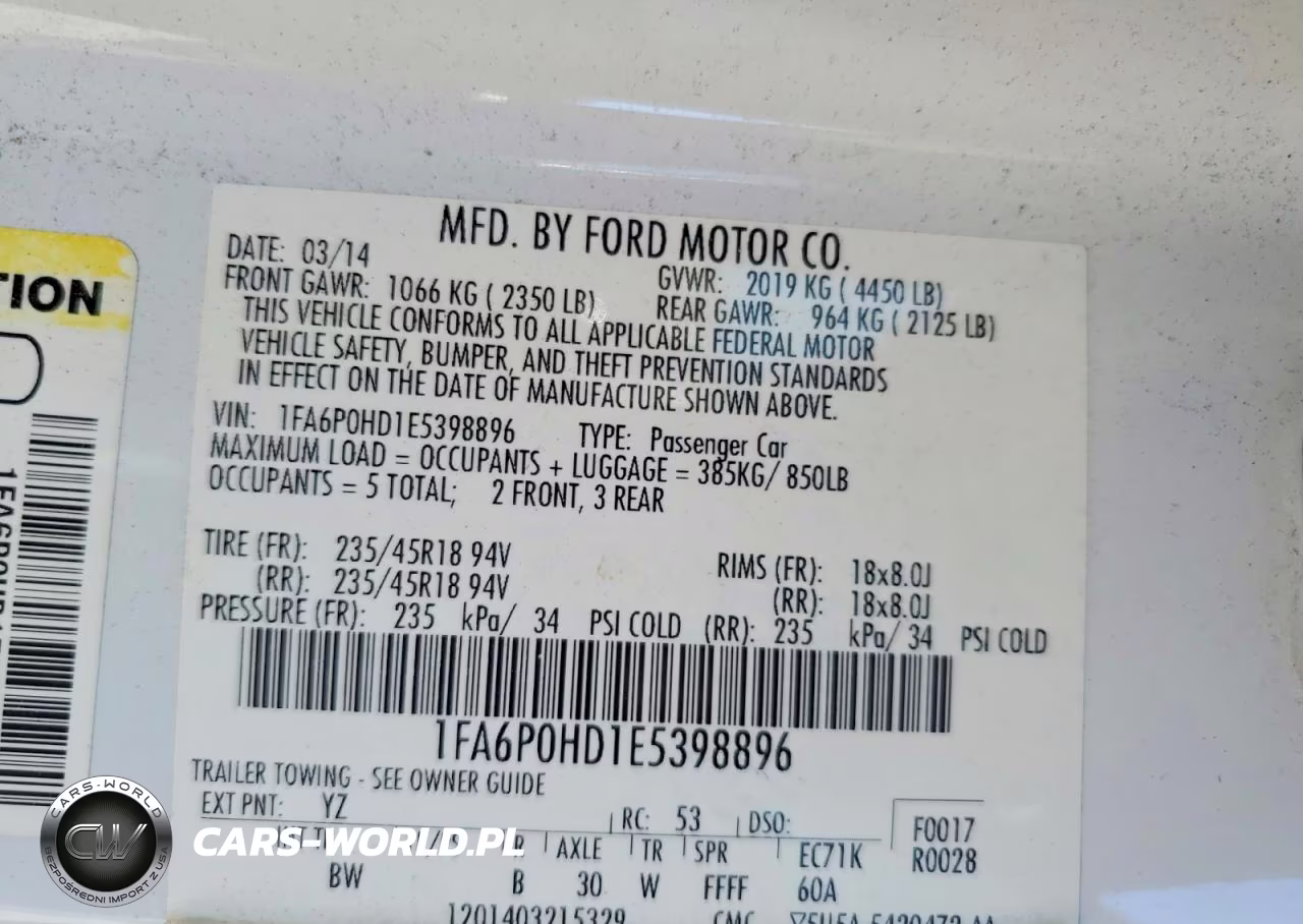 2014 Ford Fusion Se VIN:1FA6P0HD1E5398896 - 12