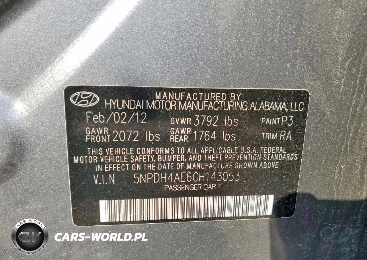 2012 Hyundai Elantra Gls VIN:5NPDH4AE6CH143053 - 12