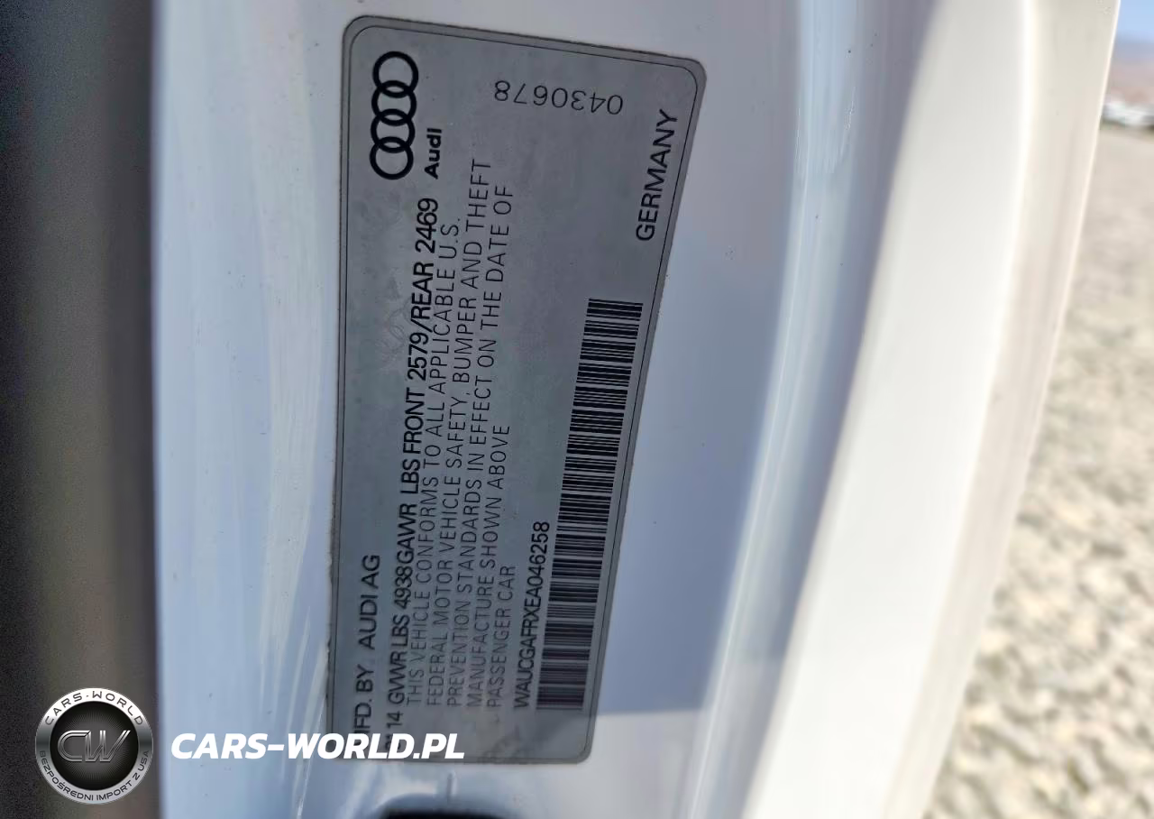 2014 Audi S5 Premium Plus VIN:WAUCGAFRXEA046258 - 12