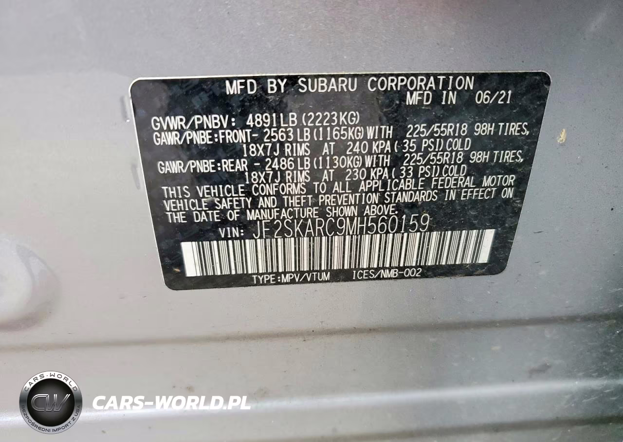 2021 Subaru Forester Sport VIN:JF2SKARC9MH560159 - 12