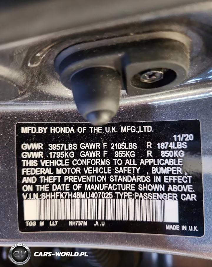 2021 Honda Civic Sport VIN:SHHFK7H48MU407025 - 12