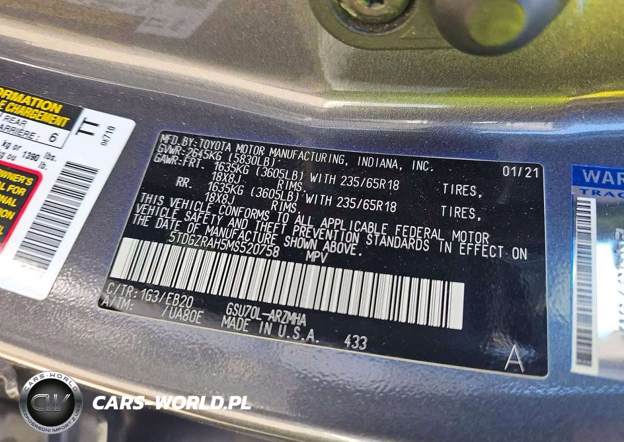 2021 Toyota Highlander Xle VIN:5TDGZRAH5MS520758 - 10
