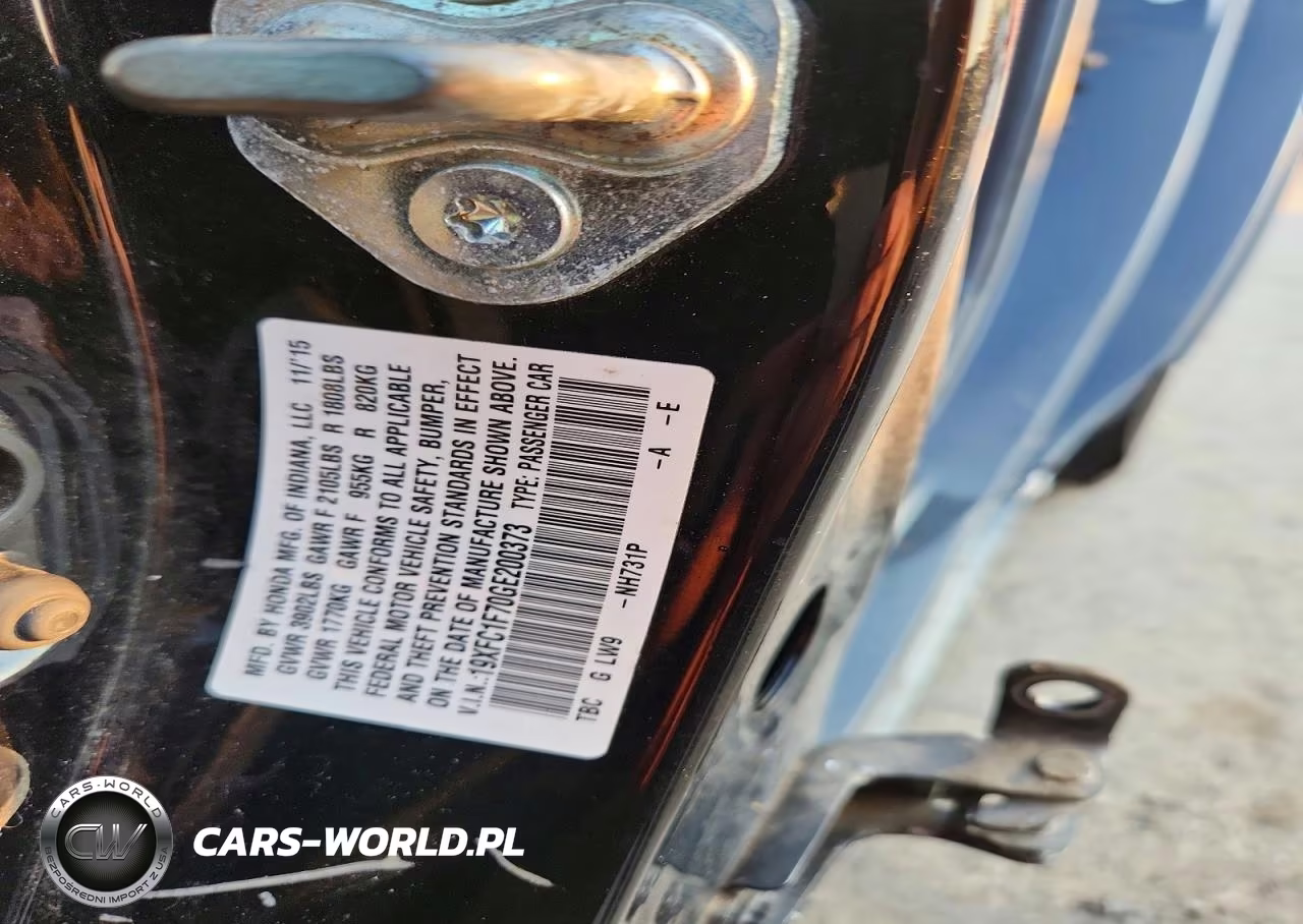 2016 Honda Civic Exl VIN:19XFC1F70GE200373 - 13