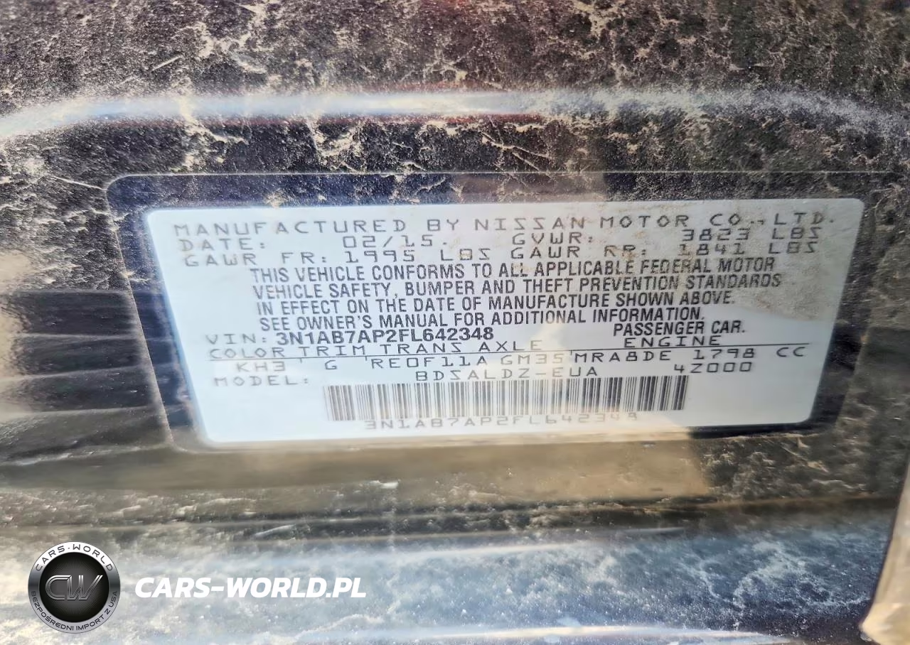 2015 Nissan Sentra Sv VIN:3N1AB7AP2FL642348 - 13