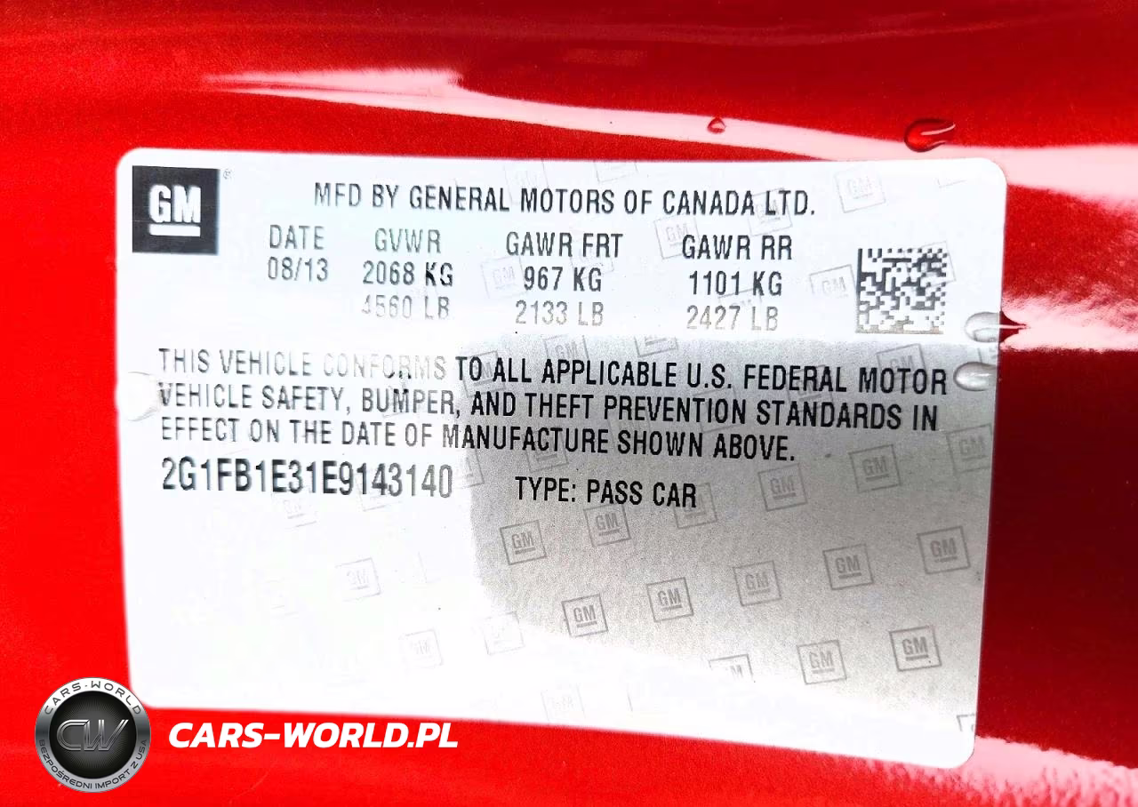 2014 Chev Camaro VIN:2G1FB1E31E9143140 - 13