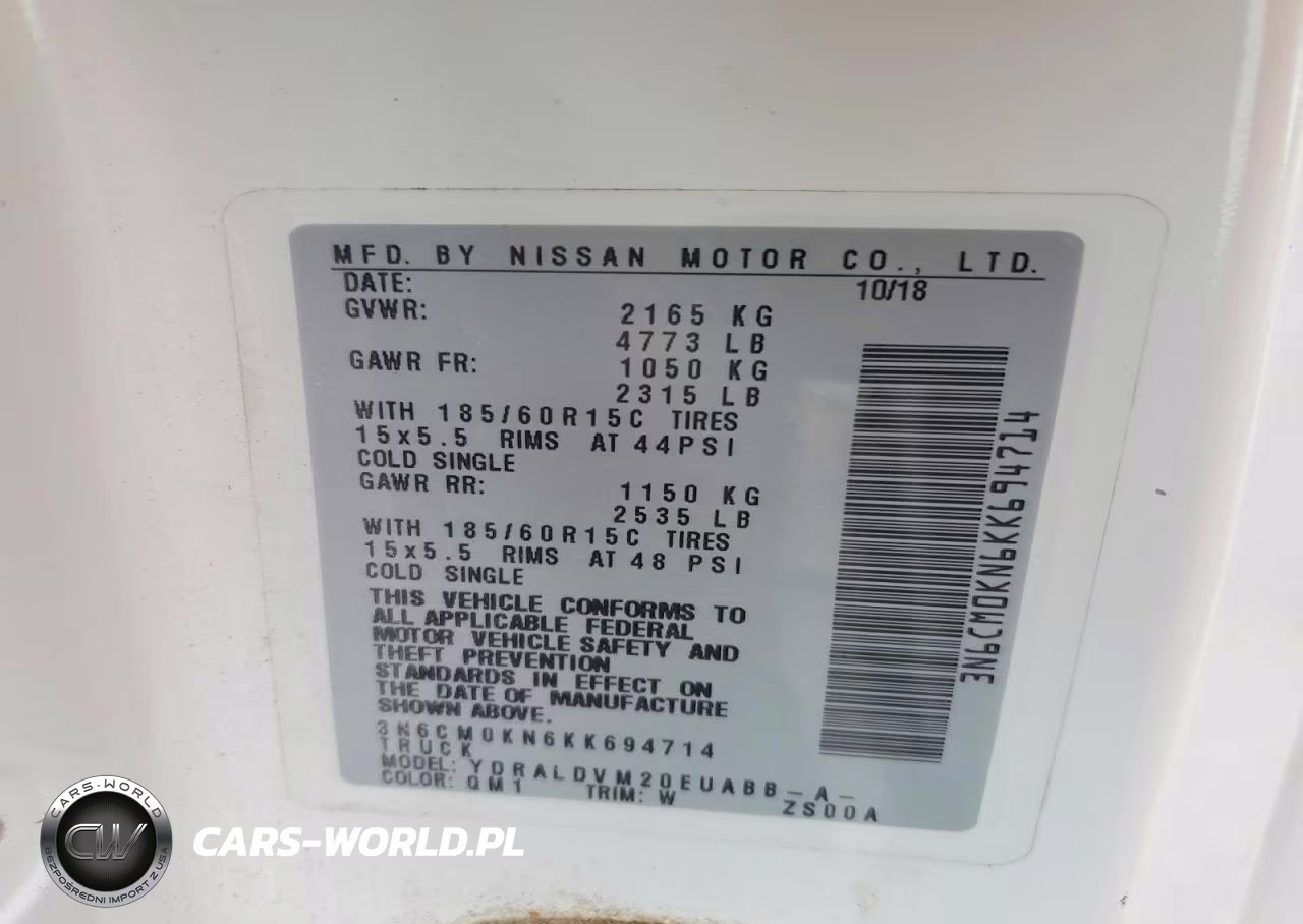 2019 Nissan Nv200 Delivery Van VIN:3N6CM0KN6KK694714 - 22