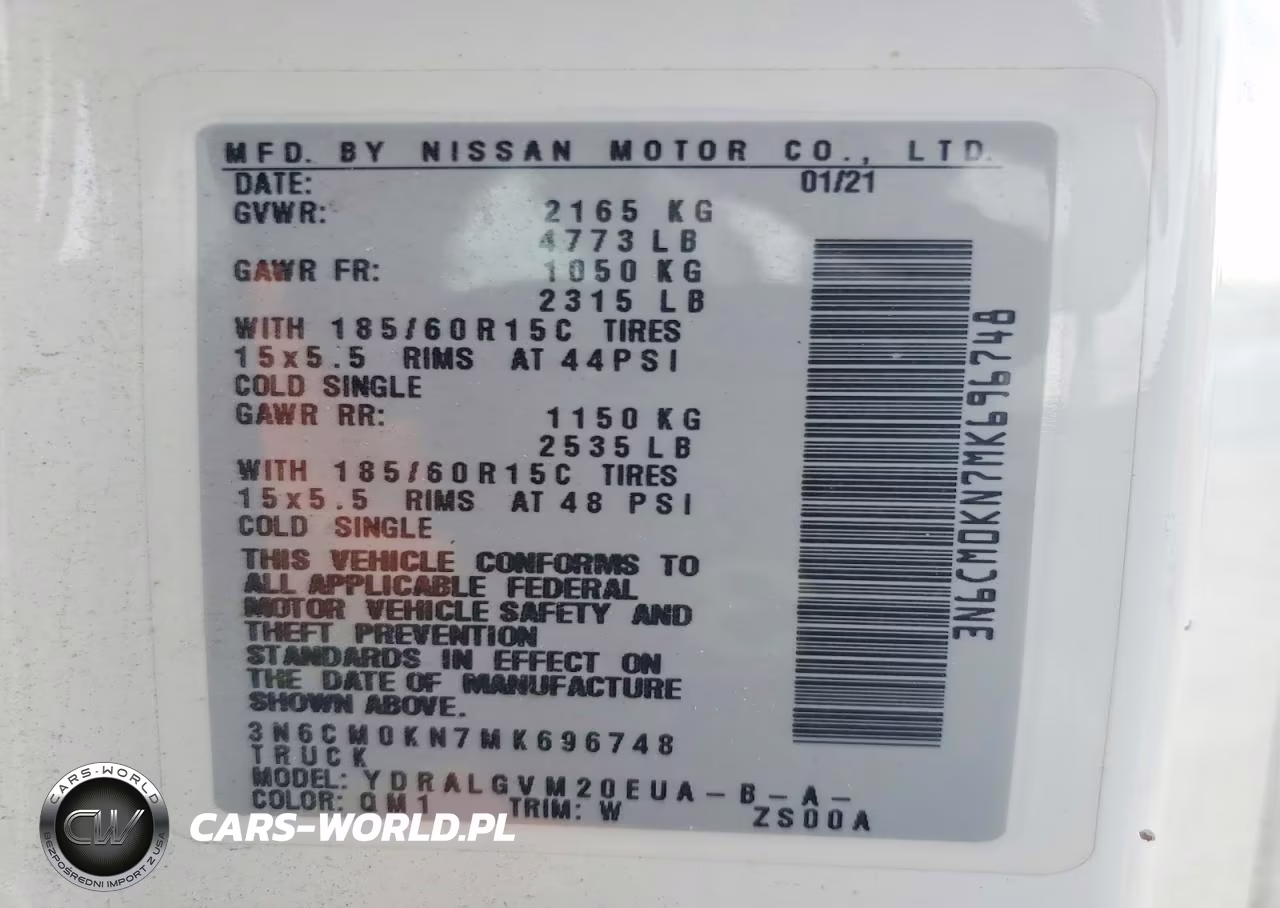 2021 Nissan Nv200 Delivery Van VIN:3N6CM0KN7MK696748 - 13