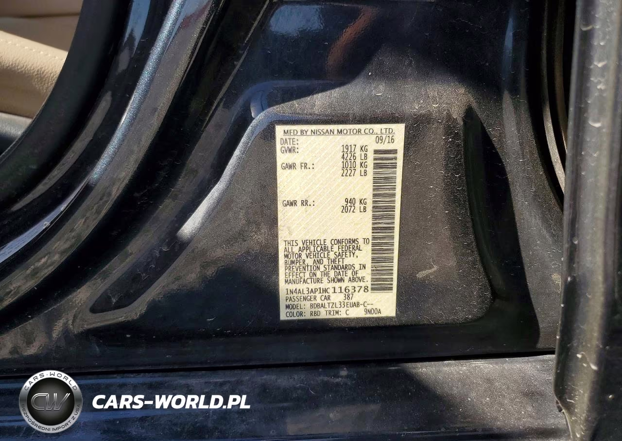 2017 Nissan Altima 2.5 Sl VIN:1N4AL3AP1HC116378 - 12