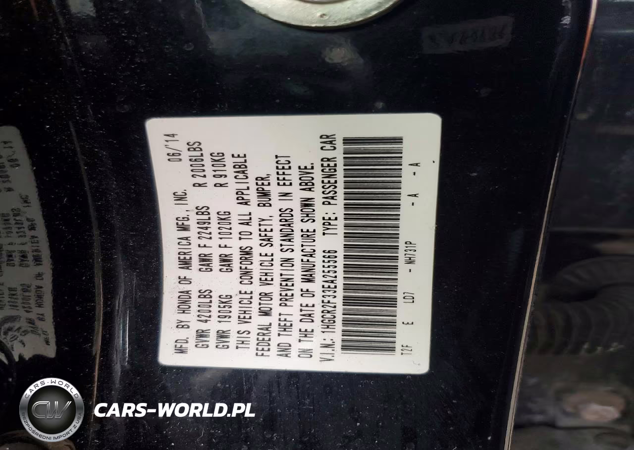 2014 Honda Accord Lx VIN:1HGCR2F33EA255566 - 12