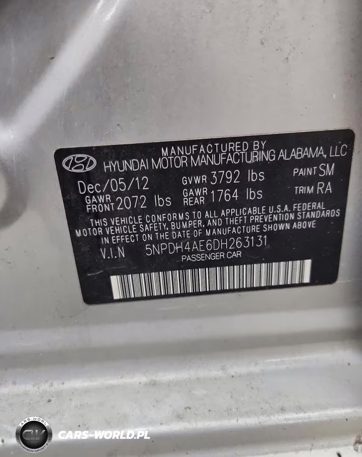 2013 Hyundai Elantra Gls VIN:5NPDH4AE6DH263131 - 12