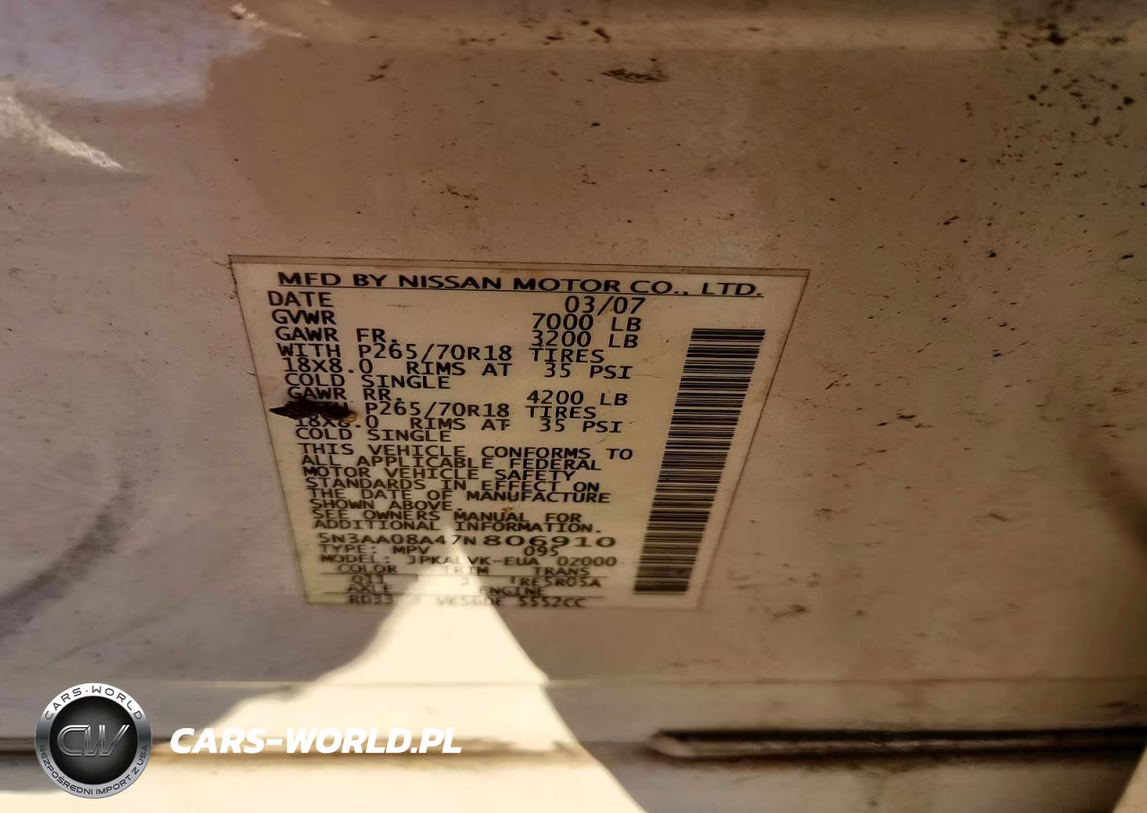 2007 Infiniti Qx56 VIN:5N3AA08A47N806910 - 13