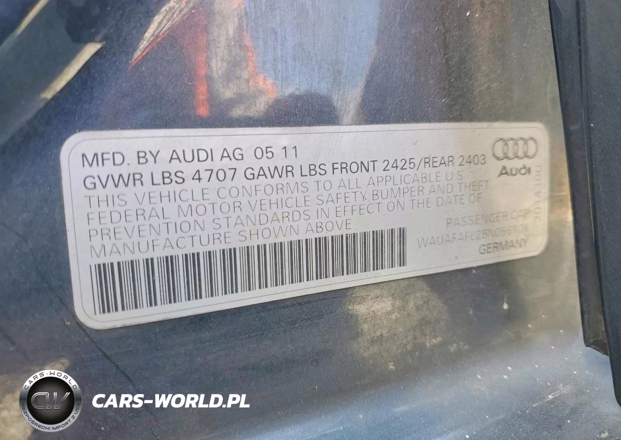 2011 Audi A4 Premium VIN:WAUAFAFL2BN056101 - 12