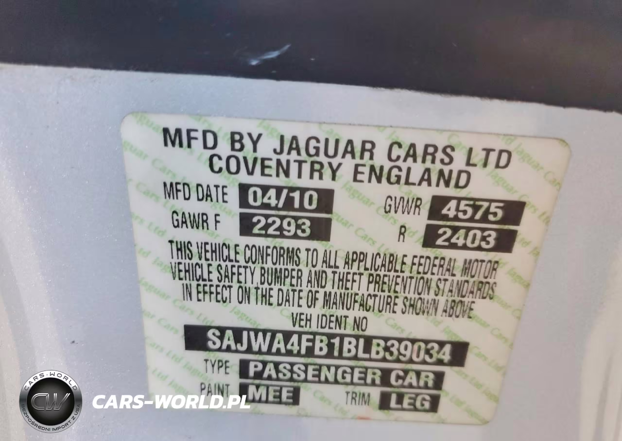 2011 Jagu Xk VIN:SAJWA4FB1BLB39034 - 12