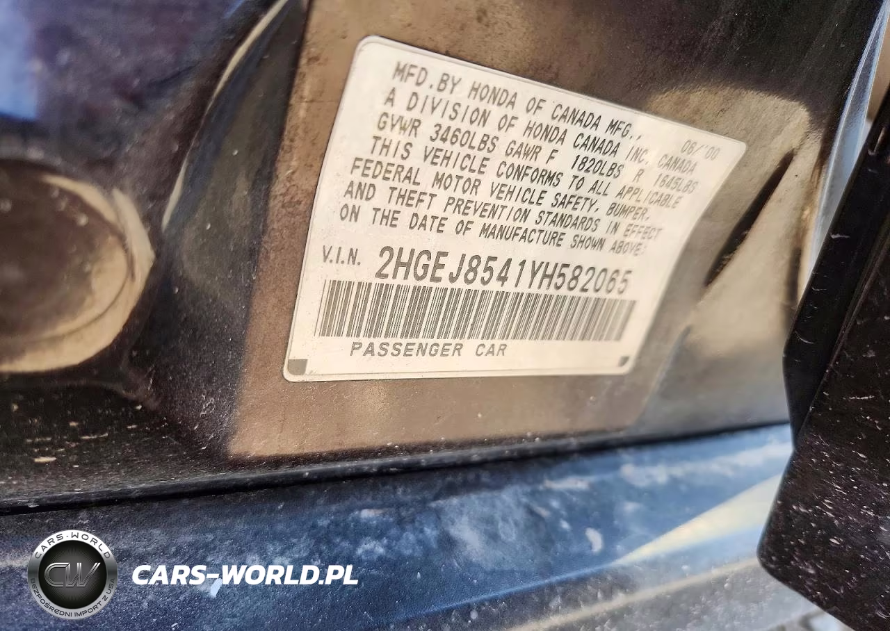 2000 Honda Civic Ex VIN:2HGEJ8541YH582065 - 13