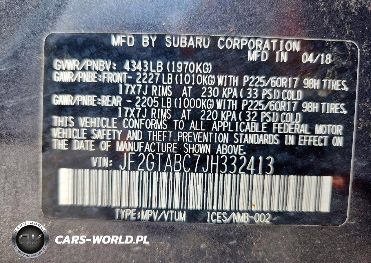 2018 Subaru Crosstrek Premium VIN:JF2GTABC7JH332413 - 12