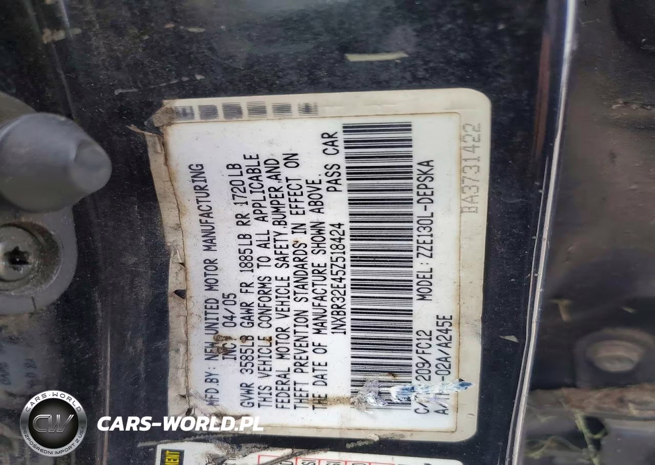 2005 Toyt Corolla VIN:1NXBR32E45Z518424 - 12
