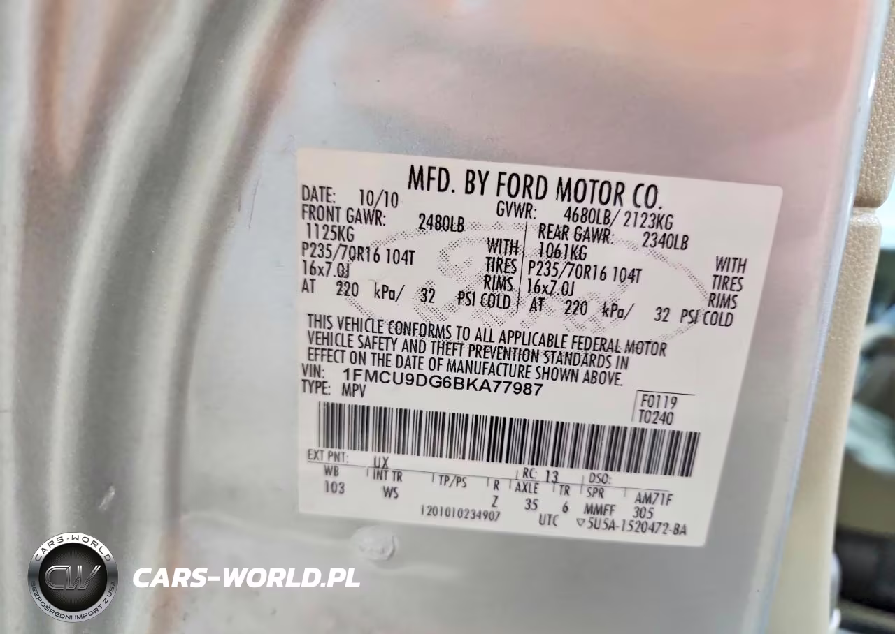2011 Ford Escape Xlt VIN:1FMCU9DG6BKA77987 - 13