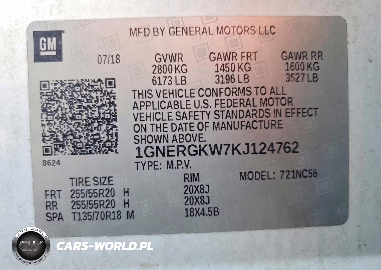 2019 Chevrolet Traverse Lt VIN:1GNERGKW7KJ124762 - 13