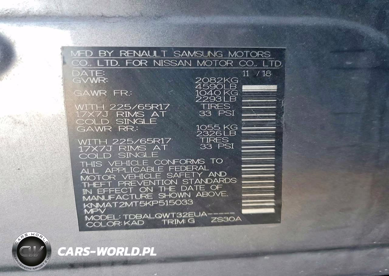 2019 Nissan Rogue Sv VIN:KNMAT2MT5KP515033 - 13