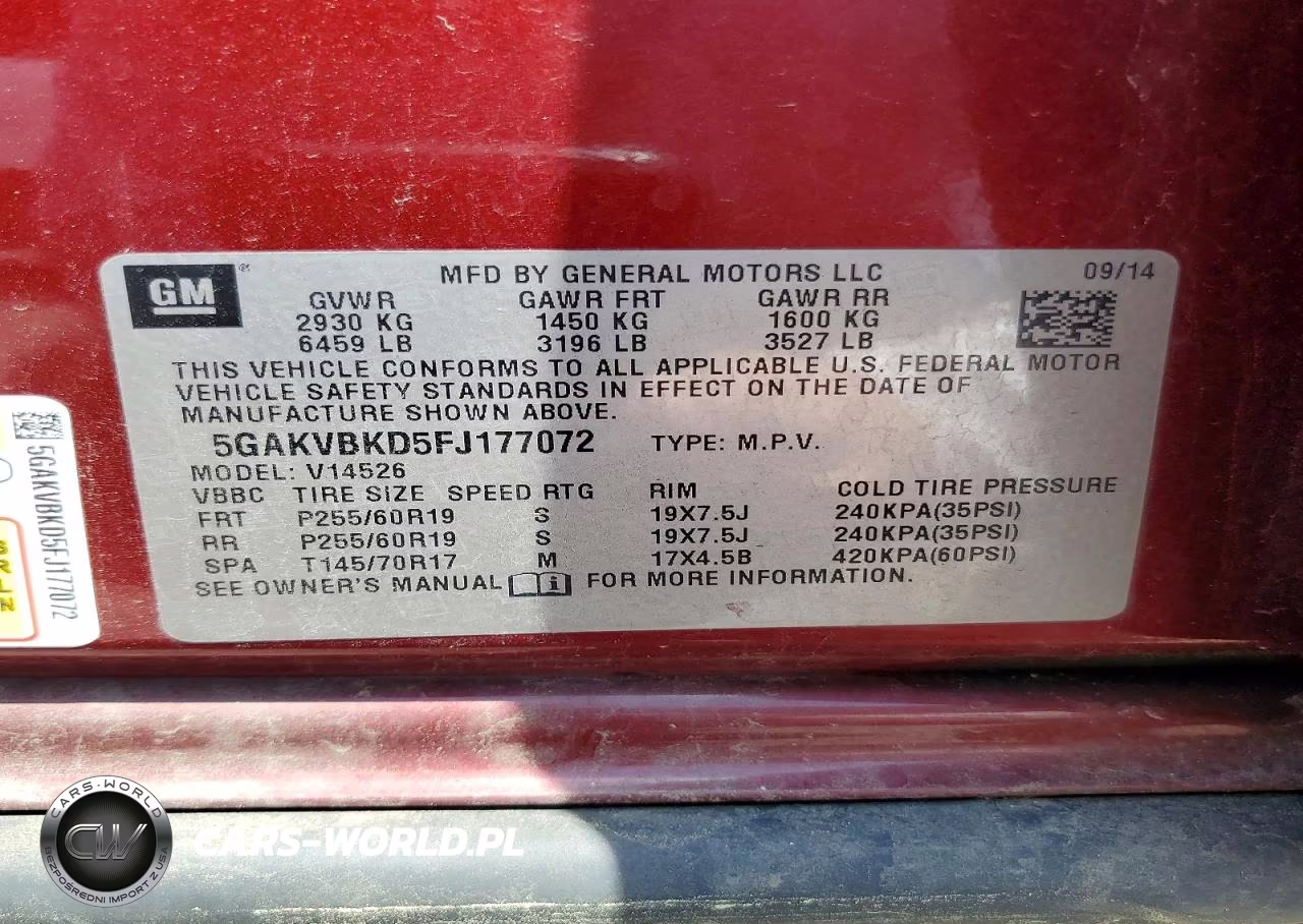 2015 Buick Enclave VIN:5GAKVBKD5FJ177072 - 13