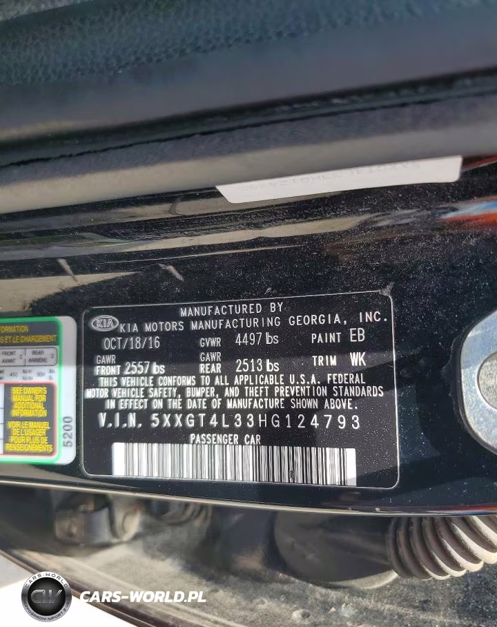 2017 Kia Optima Lx VIN:5XXGT4L33HG124793 - 12