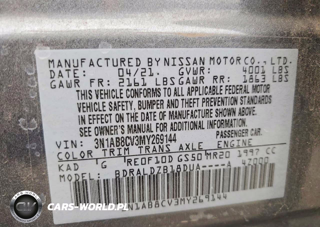 2021 Nissan Sentra Sv VIN:3N1AB8CV3MY269144 - 13