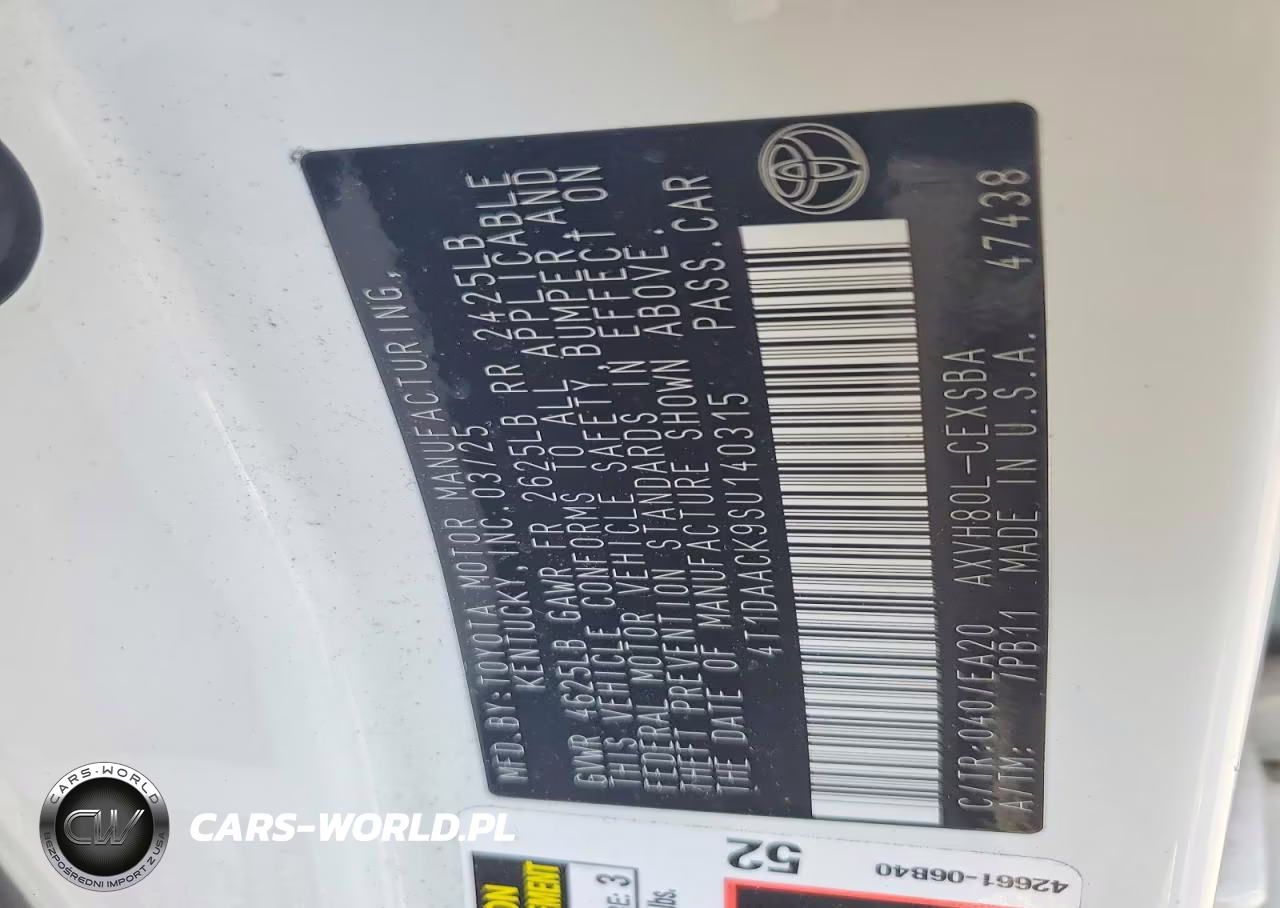 2025 Toyota Camry Se VIN:4T1DAACK9SU140315 - 12