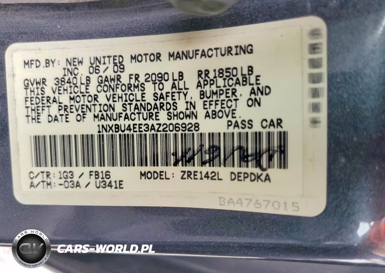 2010 Toyota Corolla Base VIN:1NXBU4EE3AZ206928 - 12
