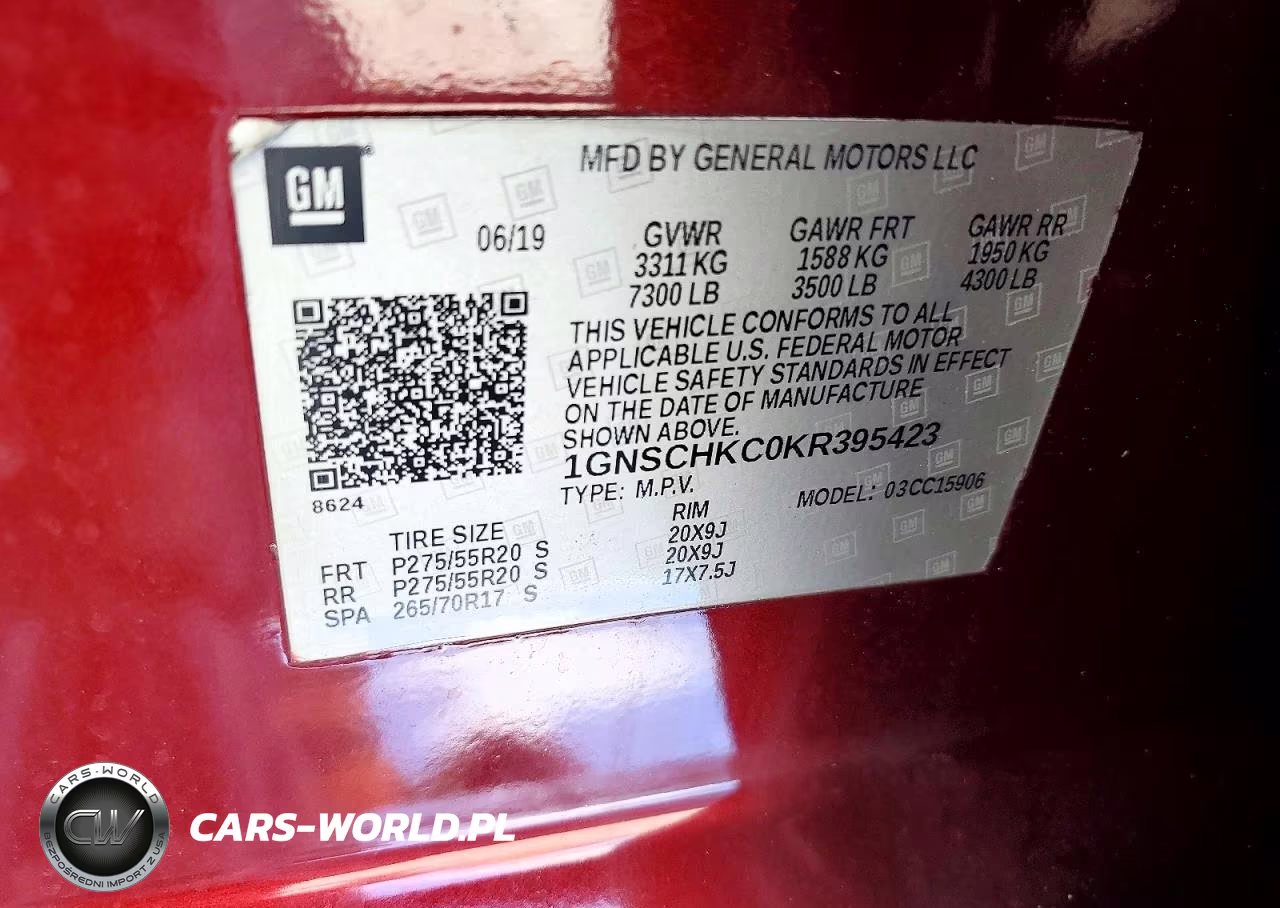 2019 Chevrolet Suburban C1500 Lt VIN:1GNSCHKC0KR395423 - 13